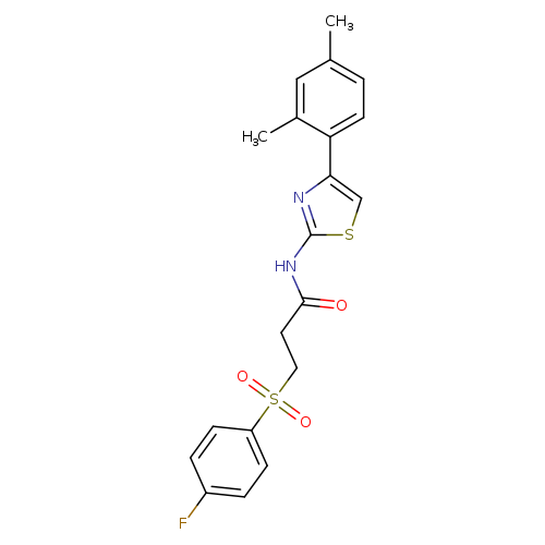 N-[4-(2,4-dimethylphenyl)-1,3-thiazol-2-yl]-3-(4-fluorobenzenesulfonyl)propanamide