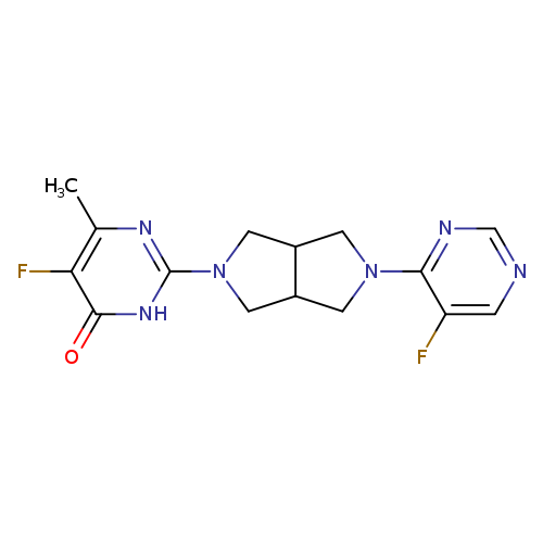 5-fluoro-2-[5-(5-fluoropyrimidin-4-yl)-octahydropyrrolo[3,4-c]pyrrol-2-yl]-6-methyl-3,4-dihydropyrimidin-4-one
