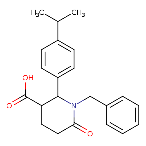 1-benzyl-6-oxo-2-[4-(propan-2-yl)phenyl]piperidine-3-carboxylic acid