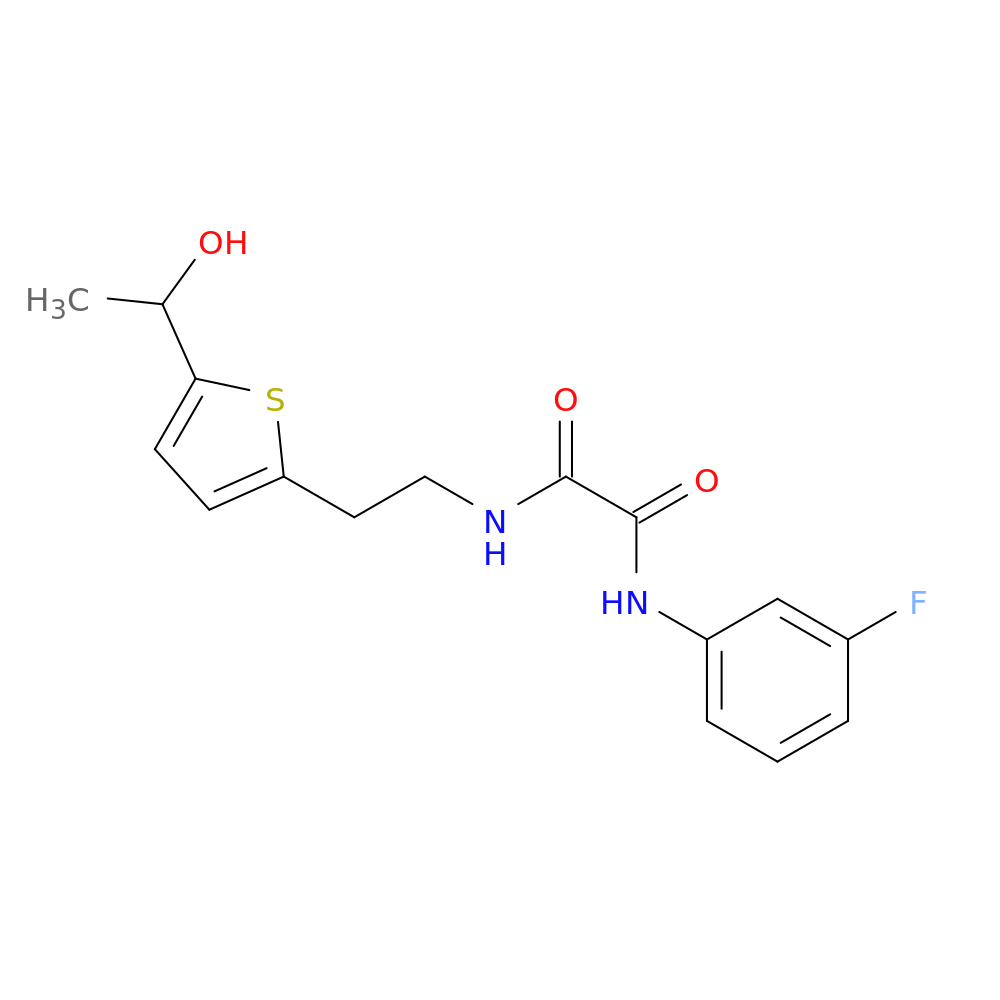 N'-(3-fluorophenyl)-N-{2-[5-(1-hydroxyethyl)thiophen-2-yl]ethyl}ethanediamide