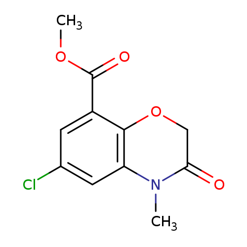 2H-1,4-Benzoxazine-8-carboxylic acid, 6-chloro-3,4-dihydro-4-methyl-3-oxo-, methyl ester