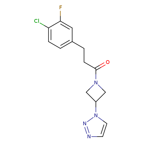 3-(4-chloro-3-fluorophenyl)-1-[3-(1H-1,2,3-triazol-1-yl)azetidin-1-yl]propan-1-one