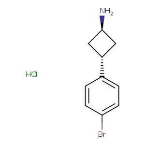 3-(4-bromophenyl)cyclobutan-1-amine hydrochloride, trans