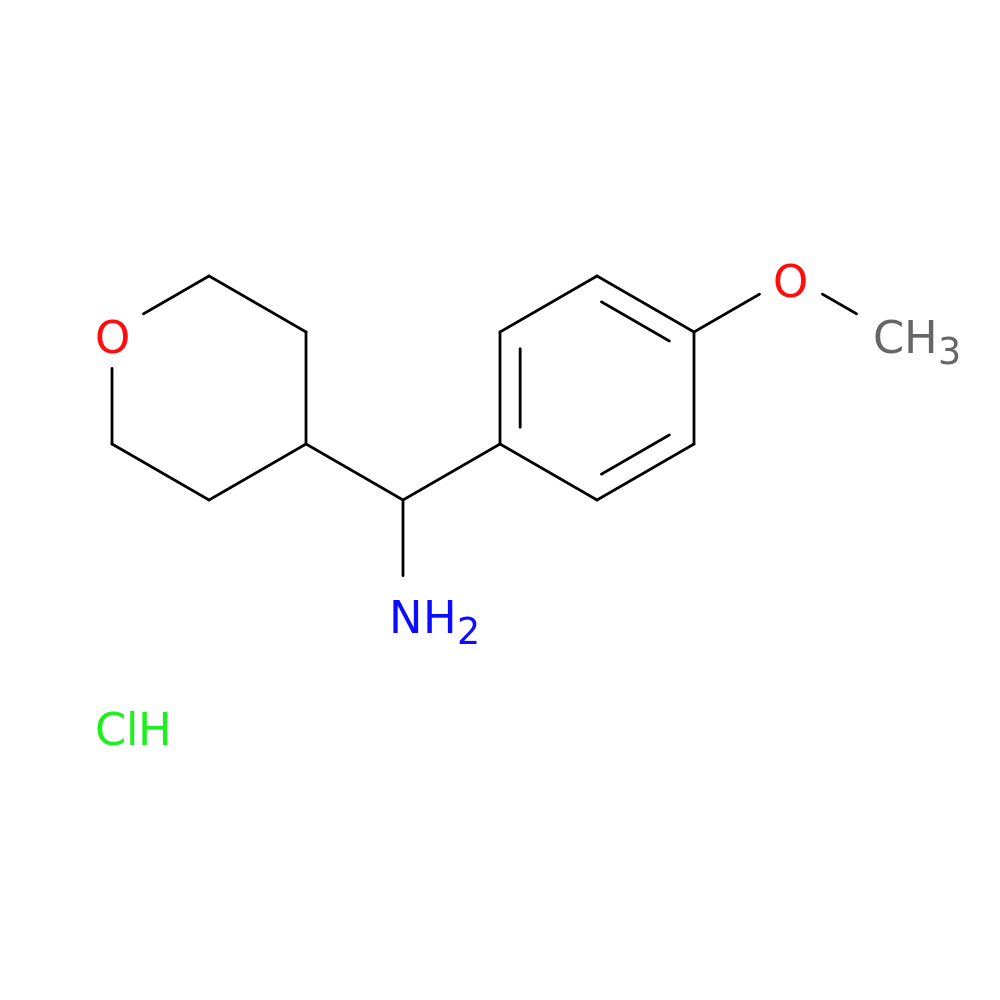 (4-METHOXYPHENYL)(OXAN-4-YL)METHANAMINE HYDROCHLORIDE