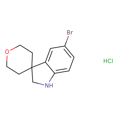 Spiro[3H-indole-3,4'-[4H]pyran], 5-bromo-1,2,2',3',5',6'-hexahydro-, hydrochloride (1:1)