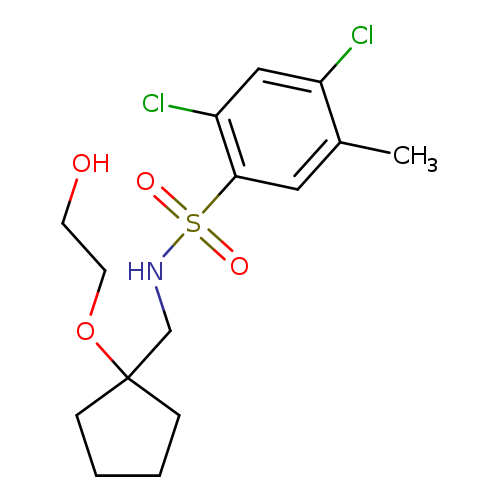 2,4-dichloro-N-{[1-(2-hydroxyethoxy)cyclopentyl]methyl}-5-methylbenzene-1-sulfonamide