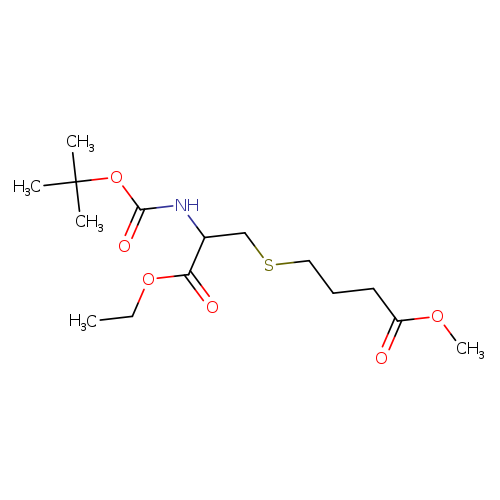 methyl 4-[(2-{[(tert-butoxy)carbonyl]amino}-3-ethoxy-3-oxopropyl)sulfanyl]butanoate