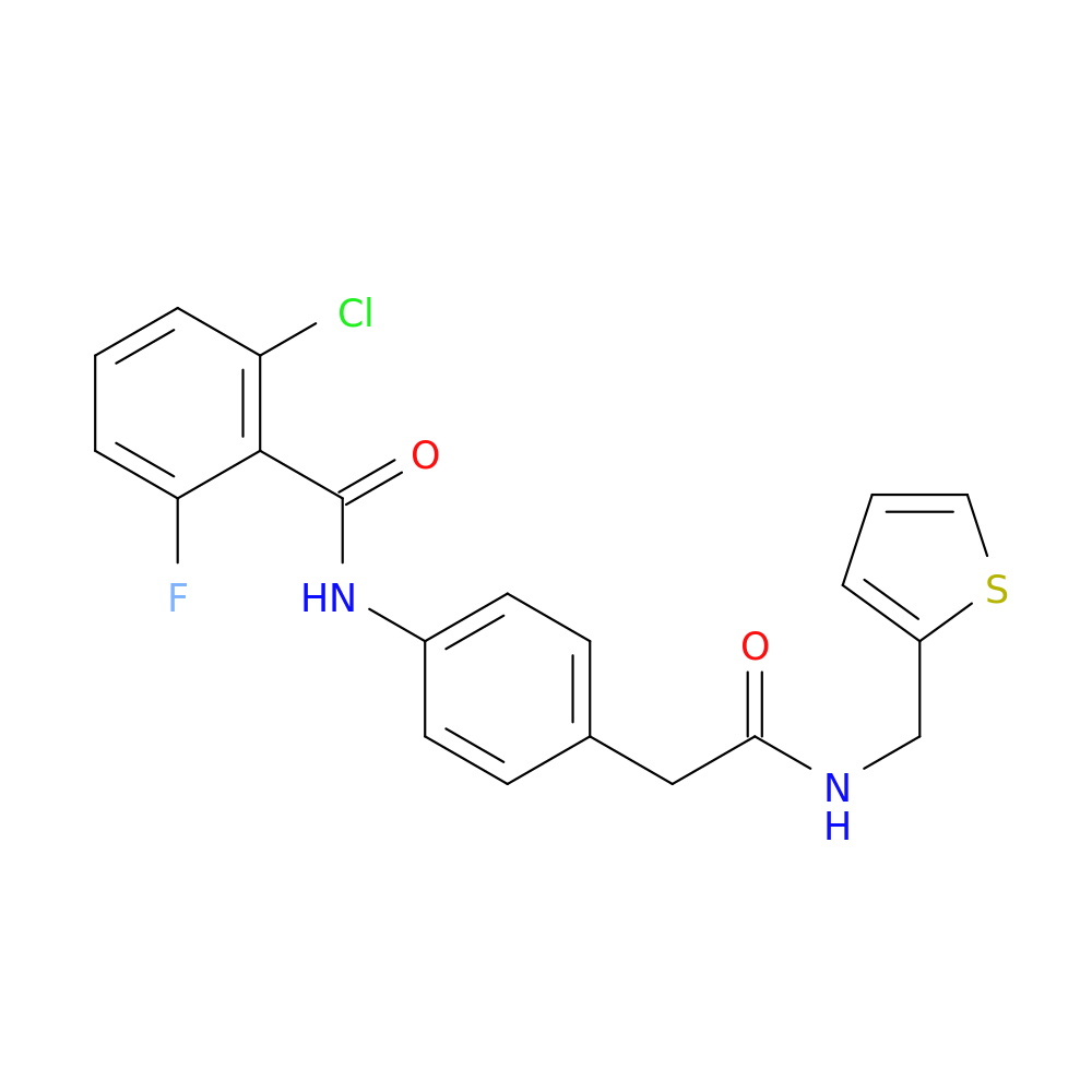 2-chloro-6-fluoro-N-[4-({[(thiophen-2-yl)methyl]carbamoyl}methyl)phenyl]benzamide