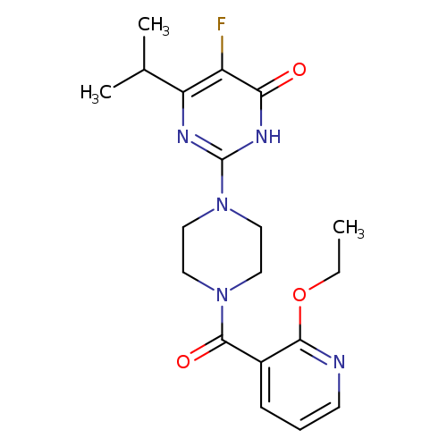 2-[4-(2-ethoxypyridine-3-carbonyl)piperazin-1-yl]-5-fluoro-6-(propan-2-yl)-3,4-dihydropyrimidin-4-one