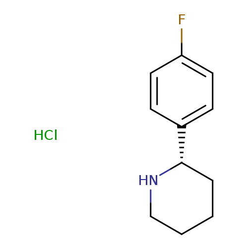 Piperidine, 2-(4-fluorophenyl)-, hydrochloride (1:1), (2S)-