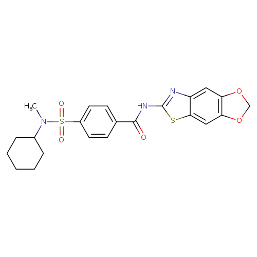 4-[cyclohexyl(methyl)sulfamoyl]-N-{4,6-dioxa-10-thia-12-azatricyclo[7.3.0.0^{3,7}]dodeca-1(9),2,7,11-tetraen-11-yl}benzamide