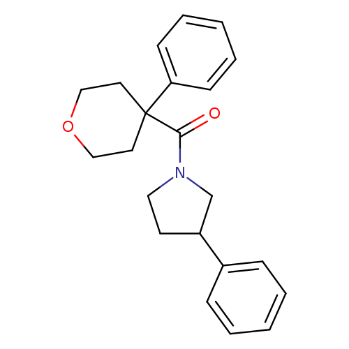 3-phenyl-1-(4-phenyloxane-4-carbonyl)pyrrolidine