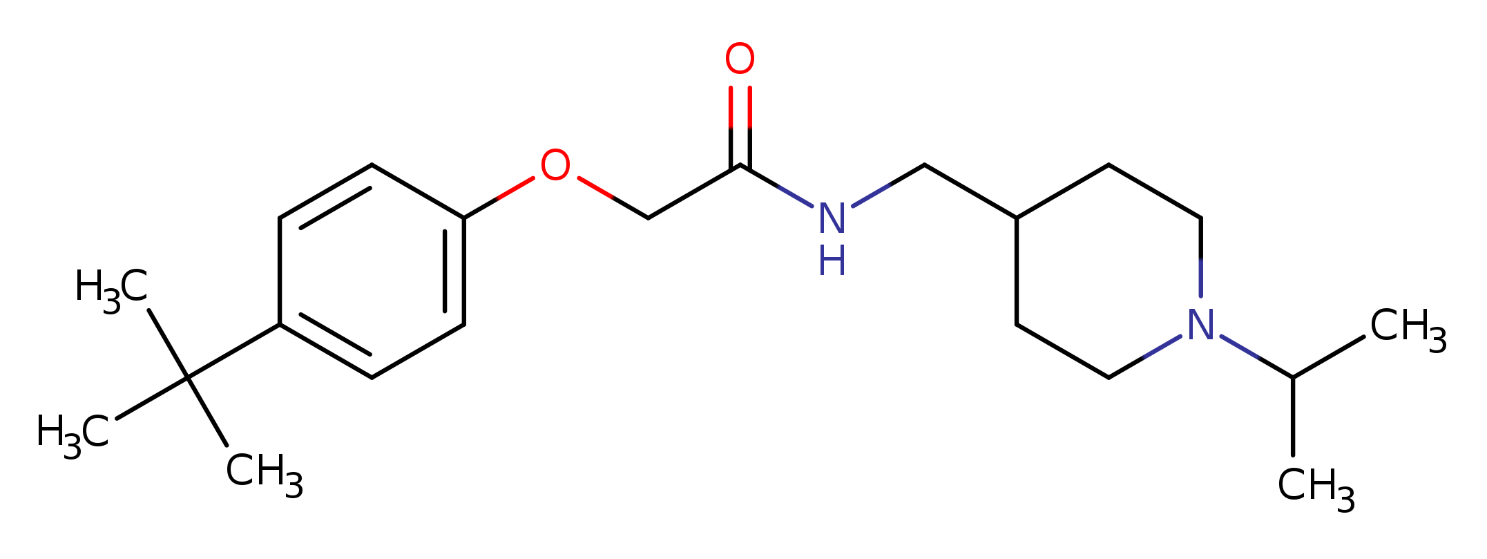 2-(4-tert-butylphenoxy)-N-{[1-(propan-2-yl)piperidin-4-yl]methyl}acetamide