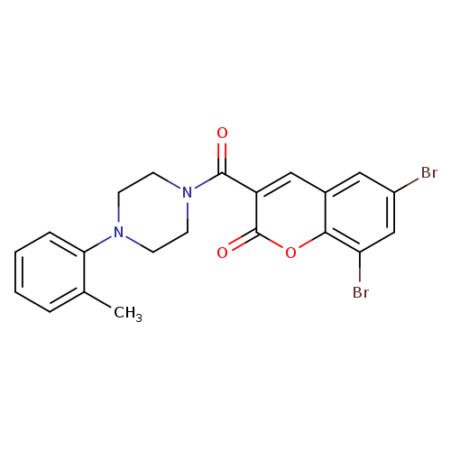 6,8-dibromo-3-[4-(2-methylphenyl)piperazine-1-carbonyl]-2H-chromen-2-one
