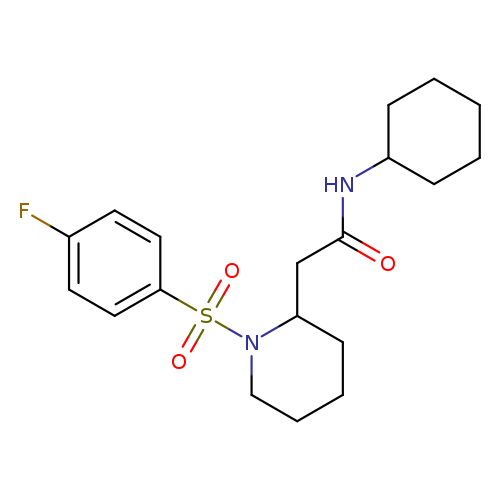 N-cyclohexyl-2-[1-(4-fluorobenzenesulfonyl)piperidin-2-yl]acetamide