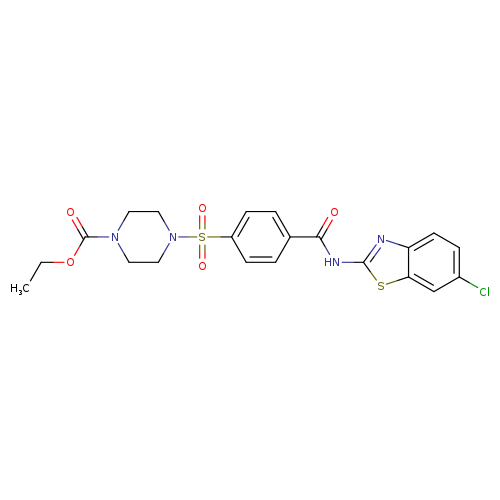 ethyl 4-{4-[(6-chloro-1,3-benzothiazol-2-yl)carbamoyl]benzenesulfonyl}piperazine-1-carboxylate