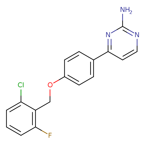 4-{4-[(2-chloro-6-fluorophenyl)methoxy]phenyl}pyrimidin-2-amine