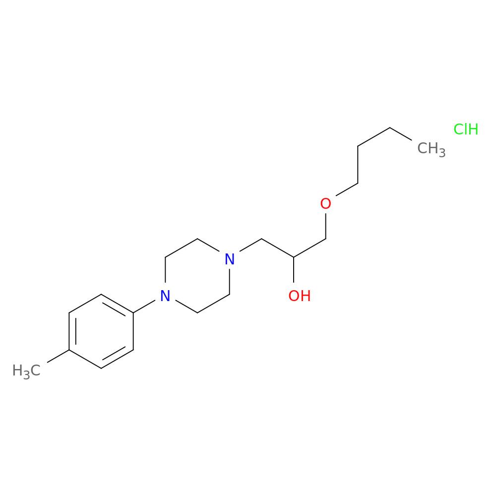 1-butoxy-3-[4-(4-methylphenyl)piperazin-1-yl]propan-2-ol hydrochloride
