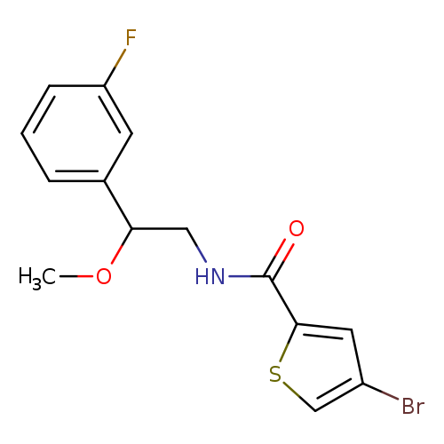 4-bromo-N-[2-(3-fluorophenyl)-2-methoxyethyl]thiophene-2-carboxamide
