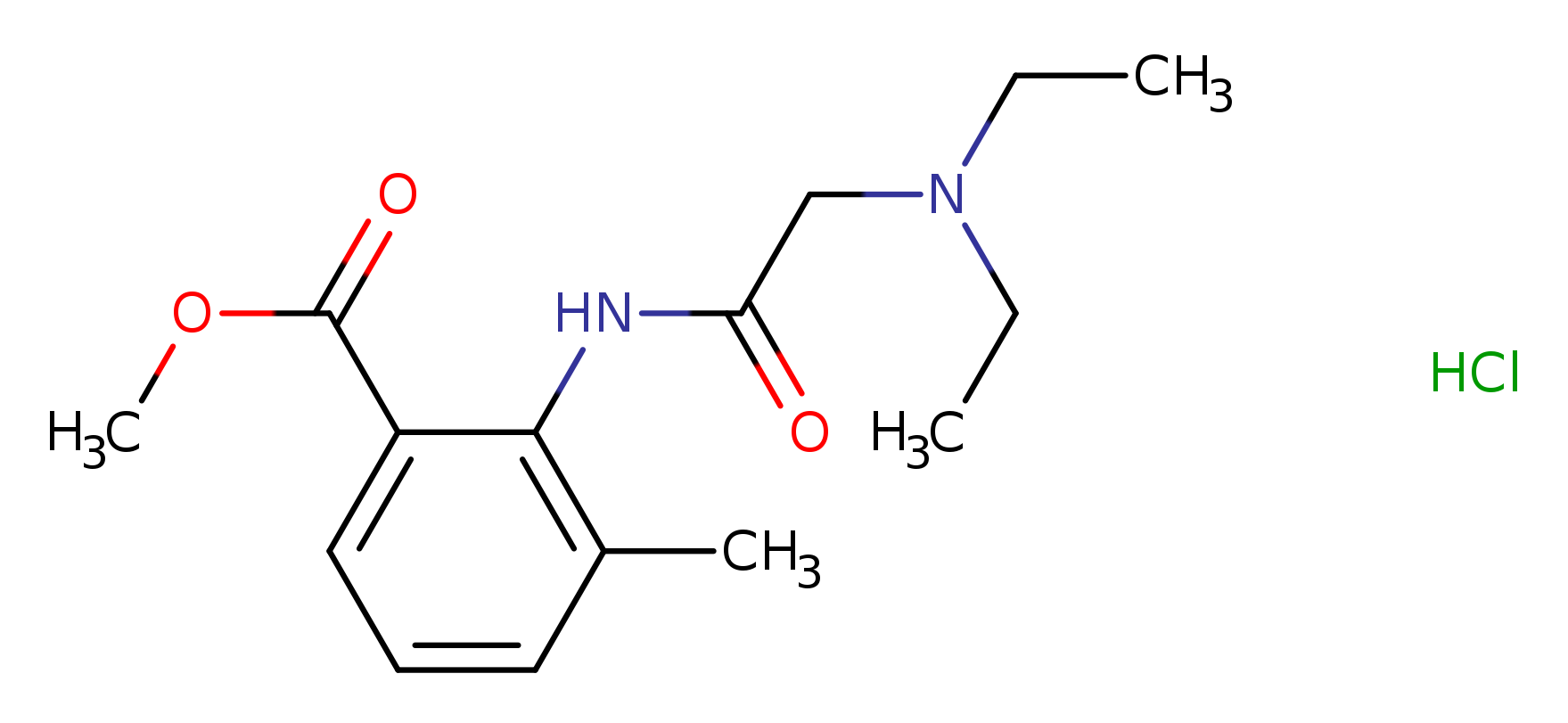 methyl 2-[[(diethylamino)acetyl]amino]-3-methylbenzoate monohydrochloride