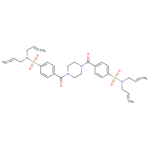 4-(4-{4-[bis(prop-2-en-1-yl)sulfamoyl]benzoyl}piperazine-1-carbonyl)-N,N-bis(prop-2-en-1-yl)benzene-1-sulfonamide