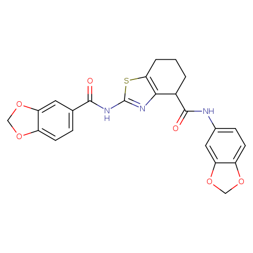 N-(2H-1,3-benzodioxol-5-yl)-2-(2H-1,3-benzodioxole-5-amido)-4,5,6,7-tetrahydro-1,3-benzothiazole-4-carboxamide
