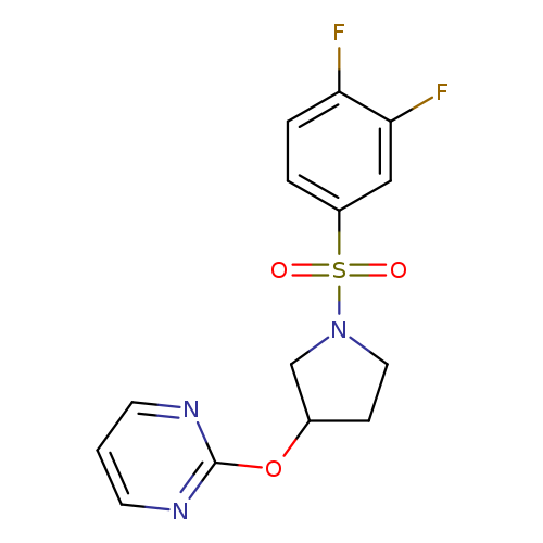 2-{[1-(3,4-difluorobenzenesulfonyl)pyrrolidin-3-yl]oxy}pyrimidine