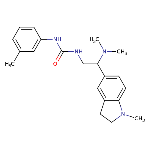 3-[2-(dimethylamino)-2-(1-methyl-2,3-dihydro-1H-indol-5-yl)ethyl]-1-(3-methylphenyl)urea