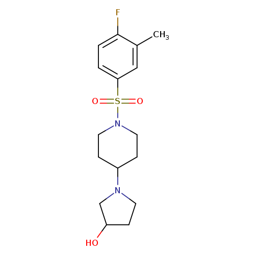 1-[1-(4-fluoro-3-methylbenzenesulfonyl)piperidin-4-yl]pyrrolidin-3-ol