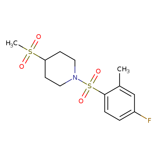 1-(4-fluoro-2-methylbenzenesulfonyl)-4-methanesulfonylpiperidine