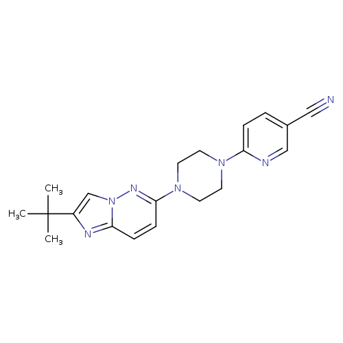 6-(4-{2-tert-butylimidazo[1,2-b]pyridazin-6-yl}piperazin-1-yl)pyridine-3-carbonitrile
