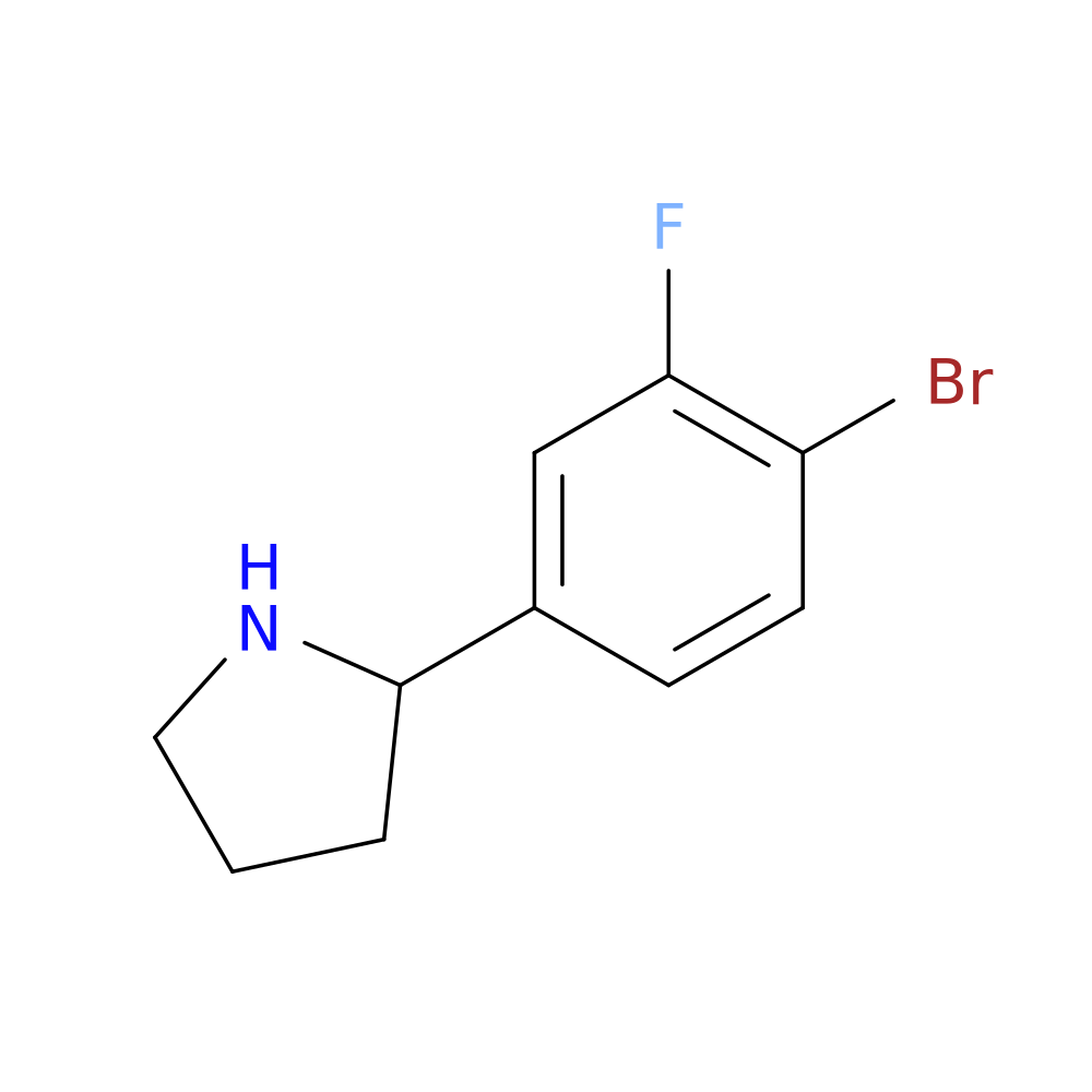 2-(4-bromo-3-fluorophenyl)pyrrolidine