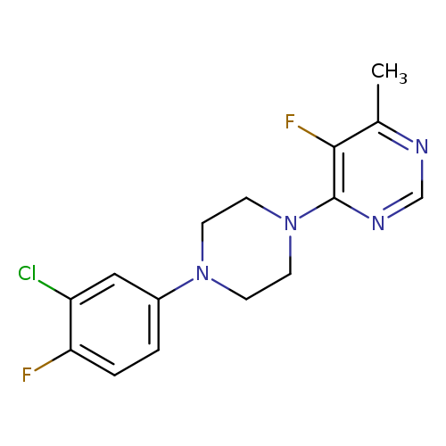 4-[4-(3-chloro-4-fluorophenyl)piperazin-1-yl]-5-fluoro-6-methylpyrimidine