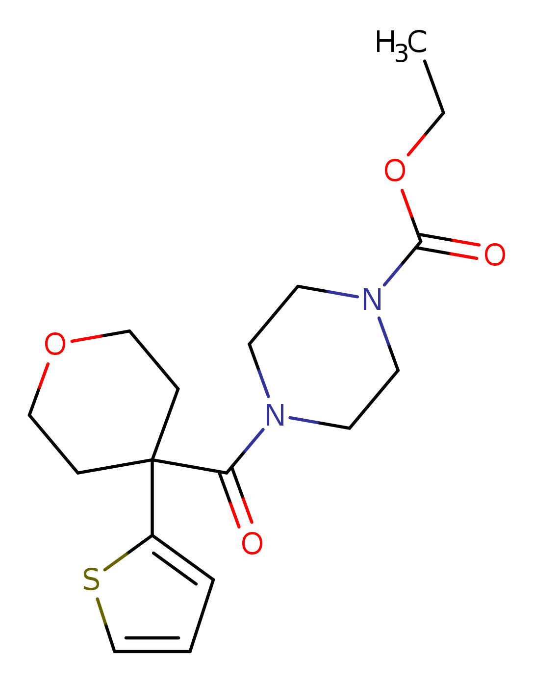 ethyl 4-[4-(thiophen-2-yl)oxane-4-carbonyl]piperazine-1-carboxylate