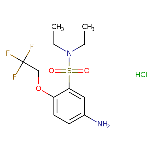 5-amino-N,N-diethyl-2-(2,2,2-trifluoroethoxy)benzene-1-sulfonamide hydrochloride