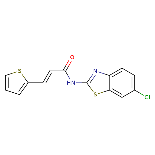 (2E)-N-(6-chloro-1,3-benzothiazol-2-yl)-3-(thiophen-2-yl)prop-2-enamide