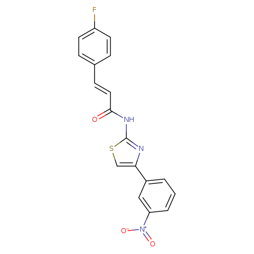 (2E)-3-(4-fluorophenyl)-N-[4-(3-nitrophenyl)-1,3-thiazol-2-yl]prop-2-enamide