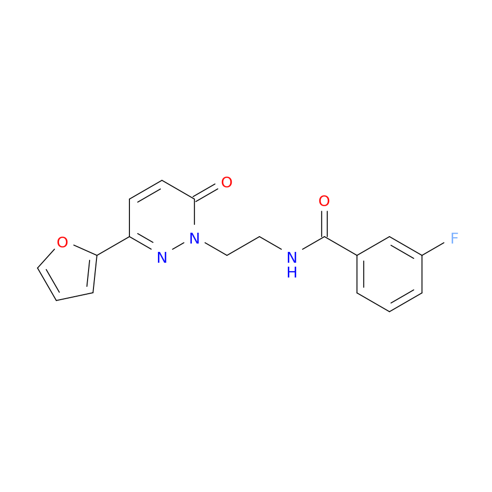 3-fluoro-N-{2-[3-(furan-2-yl)-6-oxo-1,6-dihydropyridazin-1-yl]ethyl}benzamide