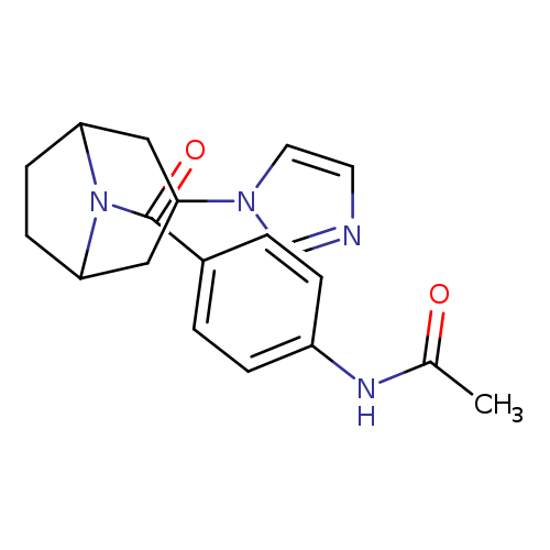 N-{4-[3-(1H-imidazol-1-yl)-8-azabicyclo[3.2.1]octane-8-carbonyl]phenyl}acetamide