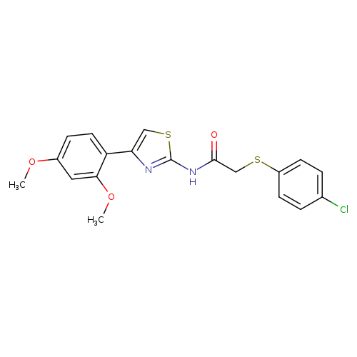 2-[(4-chlorophenyl)sulfanyl]-N-[4-(2,4-dimethoxyphenyl)-1,3-thiazol-2-yl]acetamide