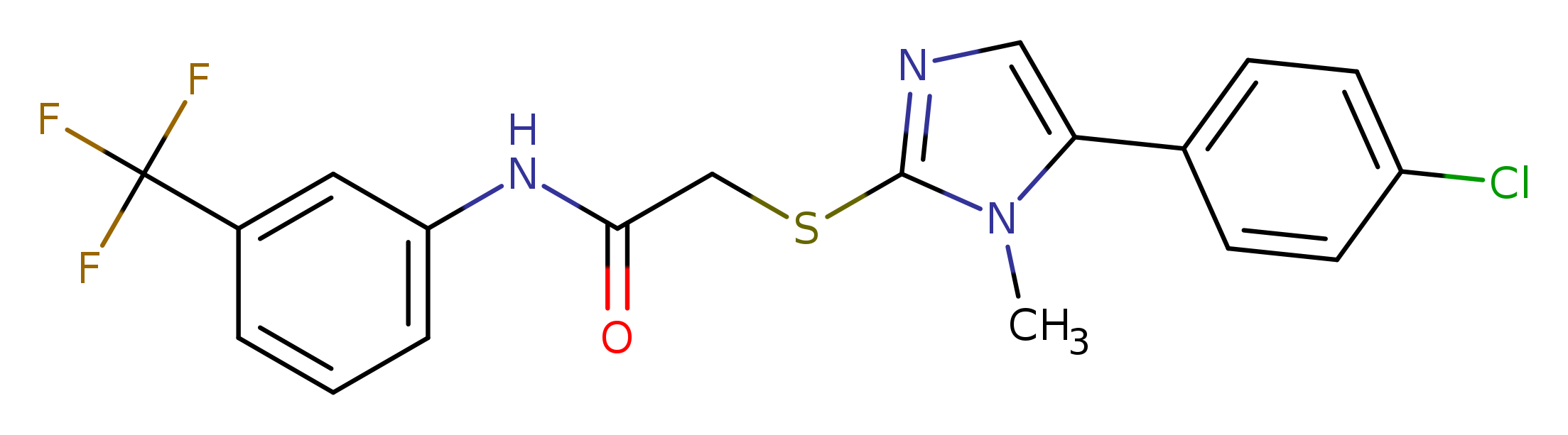 2-{[5-(4-chlorophenyl)-1-methyl-1H-imidazol-2-yl]sulfanyl}-N-[3-(trifluoromethyl)phenyl]acetamide