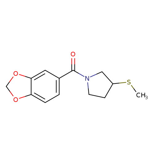 1-(2H-1,3-benzodioxole-5-carbonyl)-3-(methylsulfanyl)pyrrolidine
