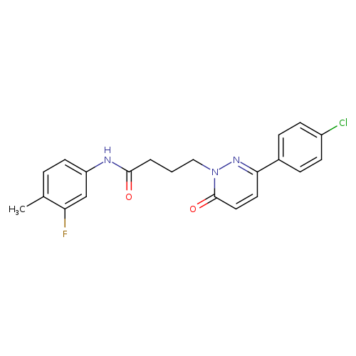 4-[3-(4-chlorophenyl)-6-oxo-1,6-dihydropyridazin-1-yl]-N-(3-fluoro-4-methylphenyl)butanamide