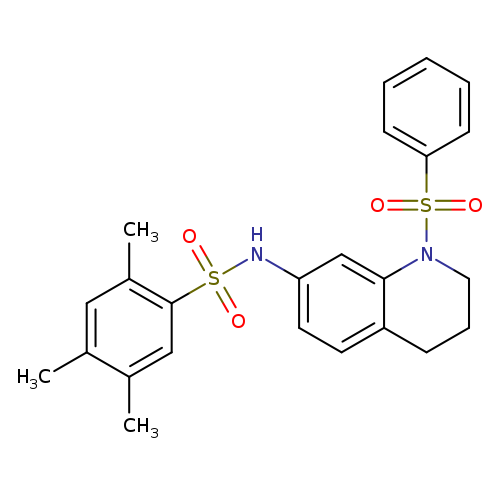 N-[1-(benzenesulfonyl)-1,2,3,4-tetrahydroquinolin-7-yl]-2,4,5-trimethylbenzene-1-sulfonamide