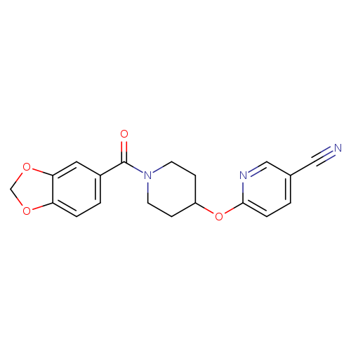 6-{[1-(2H-1,3-benzodioxole-5-carbonyl)piperidin-4-yl]oxy}pyridine-3-carbonitrile