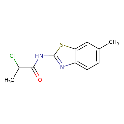 2-Chloro-n-(6-methyl-1,3-benzothiazol-2-yl)propanamide