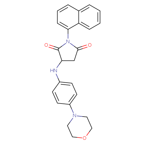 3-{[4-(morpholin-4-yl)phenyl]amino}-1-(naphthalen-1-yl)pyrrolidine-2,5-dione