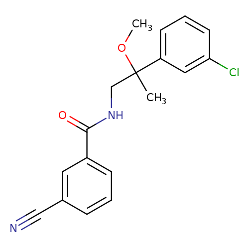 N-[2-(3-chlorophenyl)-2-methoxypropyl]-3-cyanobenzamide