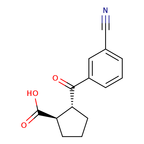 trans-2-(3-Cyanobenzoyl)cyclopentane-1-carboxylic acid