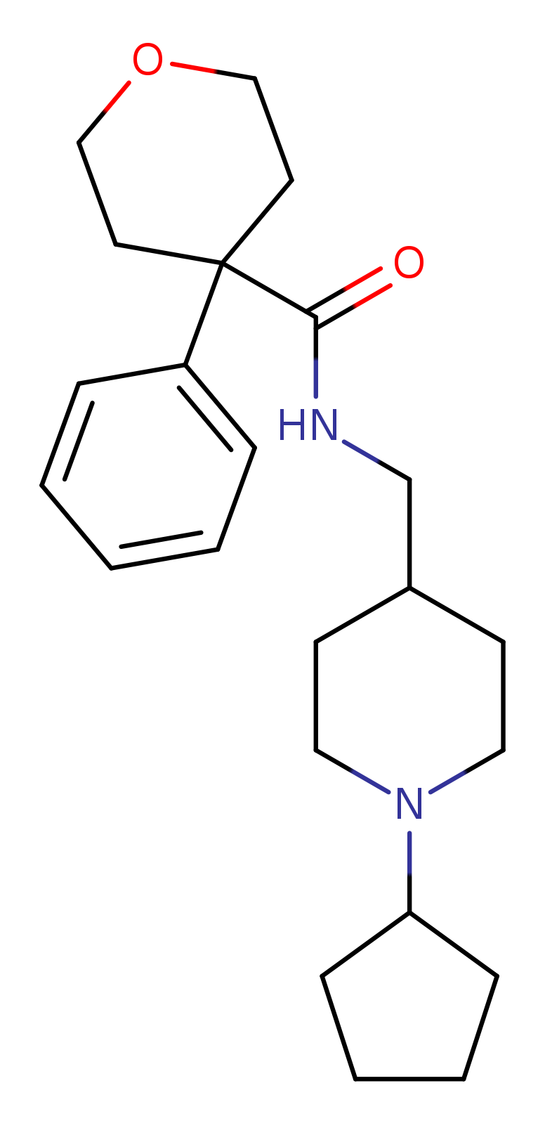 N-[(1-cyclopentylpiperidin-4-yl)methyl]-4-phenyloxane-4-carboxamide